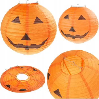 Party dekorace DÝŇOVÝ LAMPION na HALLOWEEN Závěsná příšera VELKÝ PAPÍROVÝ LUSTR DEKORACE