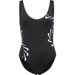 Dámské jednodílné plavky Nike MULTI LOGO S Černá, Bílá