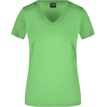 Dámské tričko DAIBER JN 735 / Dámské sportovní tričko s výstřihem do V - lime green XL