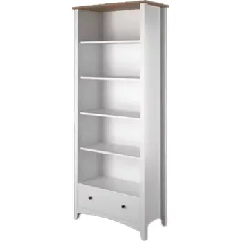 Knihovna Interier-Stejskal | Knihovna Castello Soft masiv borovice S08D - Castello dekory Bílá lak