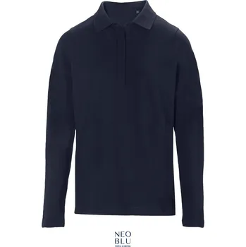Dámské tričko NEOBLU 4397 OWEN LSL WOMEN / Dámské piqué polo tričko s dlouhým rukávem - night blue XXL