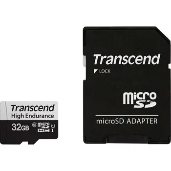 Paměťová karta Transcend SDHC Class 10 32 GB TS32GUSD350V Transcend 32GB microSDXC 350V UHS-I U1 (Class 10) High Endurance paměťová karta, 95MB/s R, 40MB/s W