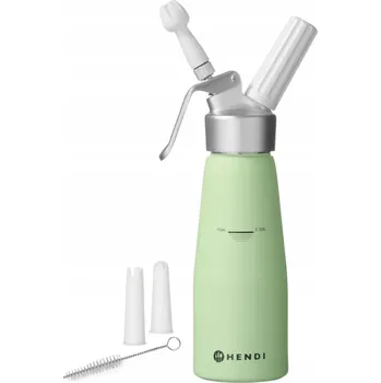 PROFESIONÁLNÍ HLINÍKOVÁ ŠLEHAČKA 0,5L NA ŠLEHAČKU, KRÉMY, PĚNY, PISTÁCIOVÁ HENDI