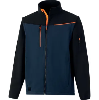 DELTA SOCCIA / Pánská softshellová bunda 2v1 - nám. modrá/černá M