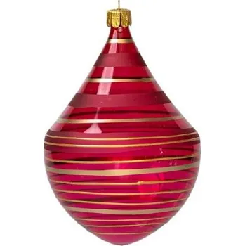 Vánoční ozdoba Koulier Vánoční ozdoba Secese - flakon s jemným zlatem růžový, 1 ks