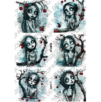 Umělecký papír Rýžový a soft papír na decoupage - Tim Burton - KB3285 Materiál: Soft, Rozměr: A4