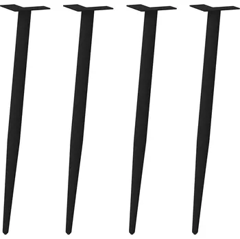 Jídelní stůl zahrada-XL Nohy konzolového stolku kuželového tvaru 4 ks černé 72-73 cm ocelové 4012516