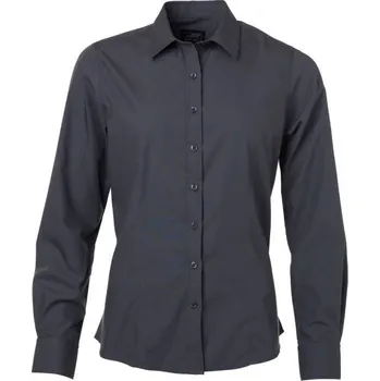 Dámská košile DAIBER JN 677 / Dámská popelínová košile s dlouhým rukávem - carbon L