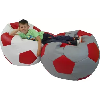 Sedací pytel SEDVAK | Sedací vak fotbal XXL - Fotbal Barva vaku hlavní 01 - bílá, Fotbal Barva vaku tečky 12 - limetka