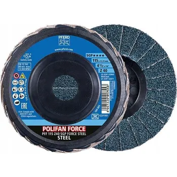 Brusný kotouč Lamelový kotouč talířový FORCE SGP STEEL 115mm zrnitost 40 Pferd