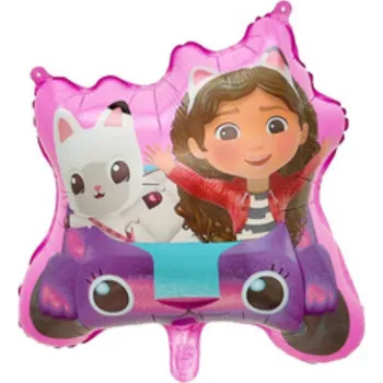 Balónek VELKÝ FÓLIOVÝ BALÓN S MOTIVEM KOCICÍHO DOMKU GABI - DEKORACE NA OSLAVU NAROZENINY