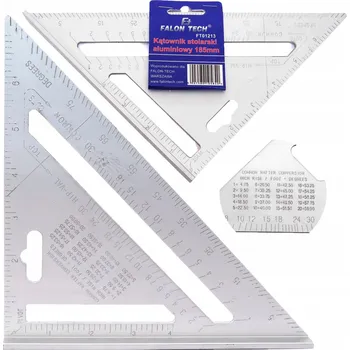 Úhloměr Úhelník truhlářský tesařský hliníkový 18,5 cm