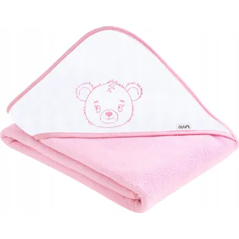 UVIE Termofroté osuška s kapucí Medvídek 100x100 růžová