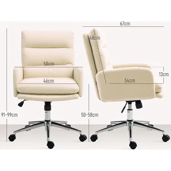 Otočná kancelářská židle Homcom bílá