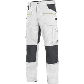 montérky Canis | Kalhoty CXS STRETCH, pánské - Bílá/Šedá / 46 / 46 / bílá