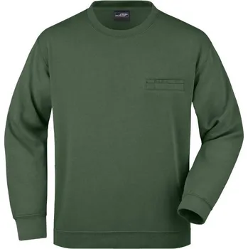 Pánská mikina DAIBER JN 924 / Mikina s náprsní kapsou - dark green XXXL