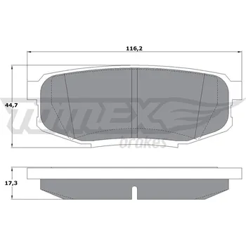 Brzdová destička Sada brzdových destiček, kotoučová brzda TOMEX Brakes TX 17-78