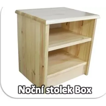 Noční stolek Interier-Stejskal | Noční stolek s policí - Barva Borovice lakovaná