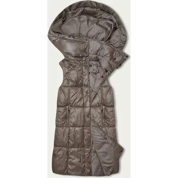 Dámská vesta Kávová dámská vesta s kapucí od W COLLECTION, odstíny béžové XL (42) i392_22397-53