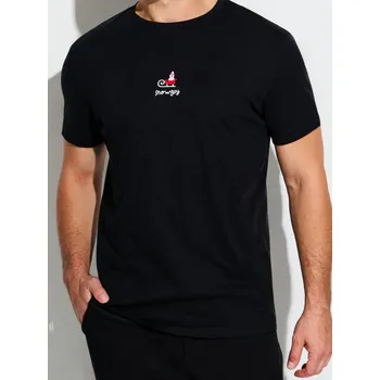 Pánské oblečení Sinsay - Bavlněné oversize tričko s potiskem - černá - 899GP-99X - 899GP-99X-S