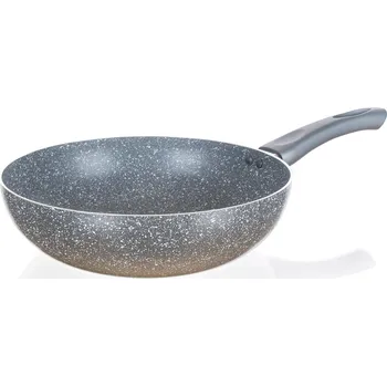 Pánev pánev WOK 28cm nepřiln.povrch CUISINO GRANITE GREY 0.79 Kg MTA MAXMIX Sklad14 326110 (0.79 Kg Výška přepravní: 8 cm MTA MAXMIX Sklad14 326110)