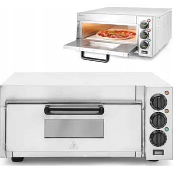 Příprava pizzy KAMNA PEC NA PIZZU JEDNOKOMOROVÁ PRO 1 VELKOU PIZZU 2000W HENDI