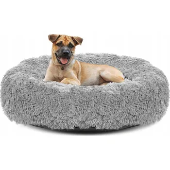 Pelíšek pro psa Pelíšek shaggy 100cm světle šedý
