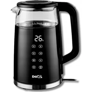 Rychlovarná konvice Elektrická konvice Emavo s regulací teploty 2200 W 1,7 l černá