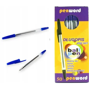 Propiska kuličkový Penword modrý s náplní 50 ks