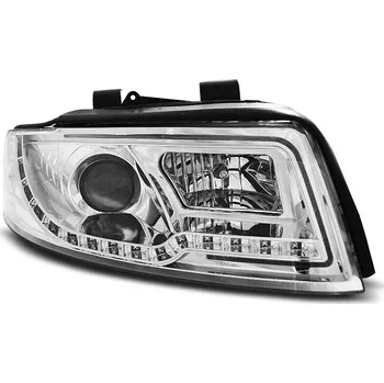 Přední světlomet Přední světla, Audi A4, 8E, 2000-2004, Tube Light, Chrom (LPAUC2)