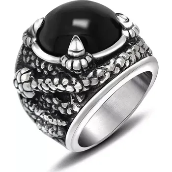 Prsten Prsten z chirurgické oceli Černé dračí Oko - Velikost prstenu 62 (US 10)