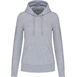 KARIBAN VINTAGE K4028 / Dámská ekologická mikina s kapucí - oxford grey L