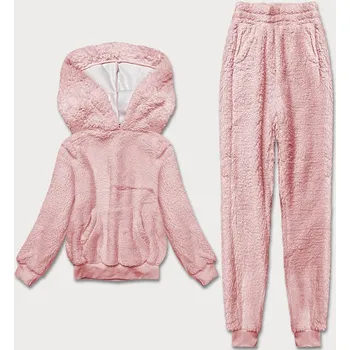 Teplý růžový dámský teplákový komplet (YP-1104) odstíny růžové XL (42)