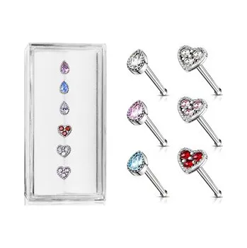 Piercing Šperky4U Sada 6ti piercingů do nosu - N0000-04
