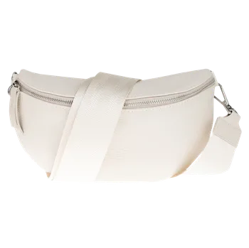 Kabelka NovaKabelka.cz Kožená italská crossbody kabelka Reni Grande Beige s přídavným popruhem