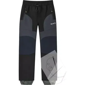 Dětské zateplené softshellové kalhoty- Wolf B2493, černá / černé zipy 2A