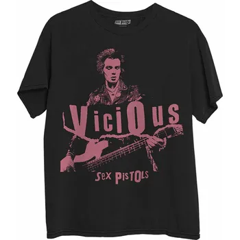 Pánská móda Sex Pistols tričko, Sid Photo Black, pánské XL