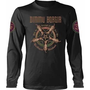 Pánská móda Dimmu Borgir tričko dlouhý rukáv, Free Will BP Black, pánské XL