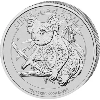 Perth Mint Stříbrná mince 1 kg Australian Koala 2018