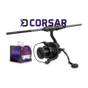 Rybářský prut Kaprařský set Delphin CorsaBLACK NERO 360cm/3 díly + 8T + 0,30mm