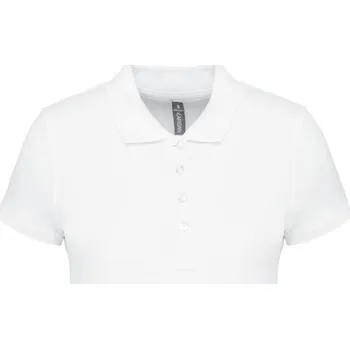 Dámské tričko KARIBAN VINTAGE K255 / Dámská piqué polokošile s krátkým rukávem - white XS