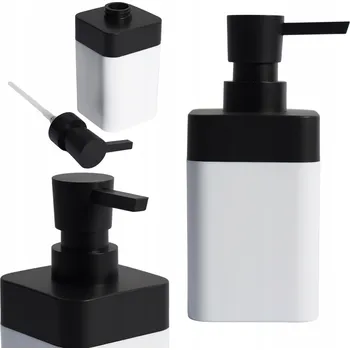 Ruční dávkovač mýdla na desku Rodeno 340 ml bílý, černý