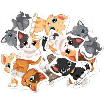 Party dekorace Papírová dekorace oboustranná Kočky Vystřihovánky 12 Ks