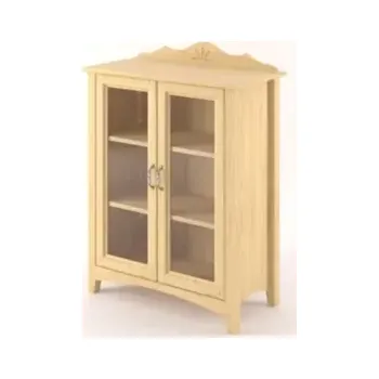 Knihovna Interier-Stejskal | Vitrína Castello masiv borovice S14B - Castello dekory Borovice bezbarvy lak