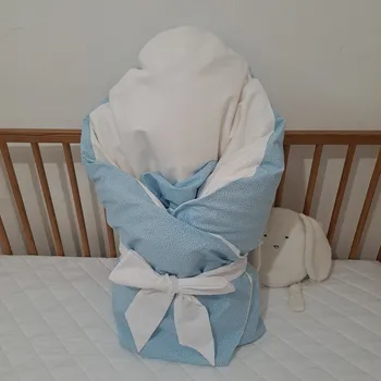 Zavinovačka Pro útulný domov Povlak na péřovou zavinovačku Rozházený puntík modrý TYP zavinovačky: KLASIK, ROZMĚR povlaku: 70 x 70 cm