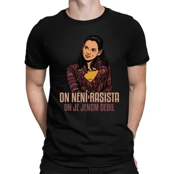 Žertovný předmět On není rasista, on je jenom debil - pánské tričko s potiskem pro fanoušky Most!- Tričkový.cz