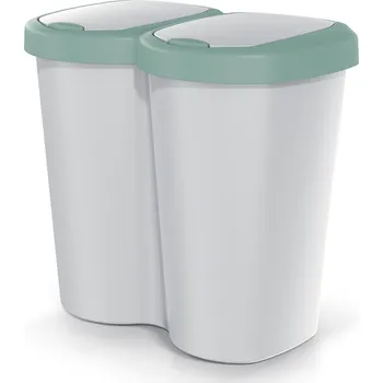 Odpadkový koš Odpadkový koš nástěnný 40L Compacta B Duo zelený/šedý