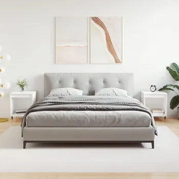 Noční stolek Nábytek XL Noční stolky 2 ks bílé 40 x 35 x 50 cm kompozitní dřevo 830701