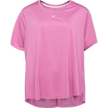 Dámské tričko Dámské sportovní tričko plus size Nike ONE DRI-FIT 1x Růžová