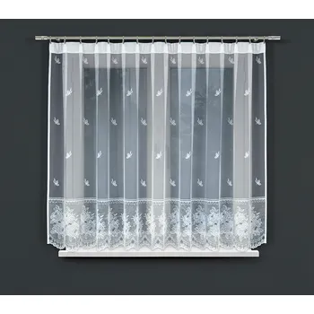 Záclona Dekorační žakárová záclona s řasící páskou RAMSES 160 bílá 400x160 cm MyBestHome